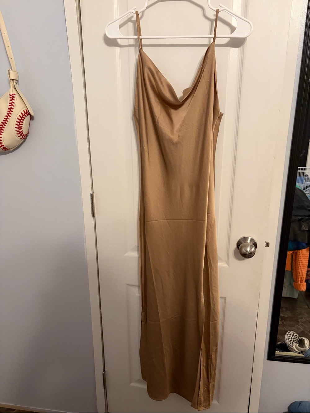 Marshalls Camel Slip Maxi Dress